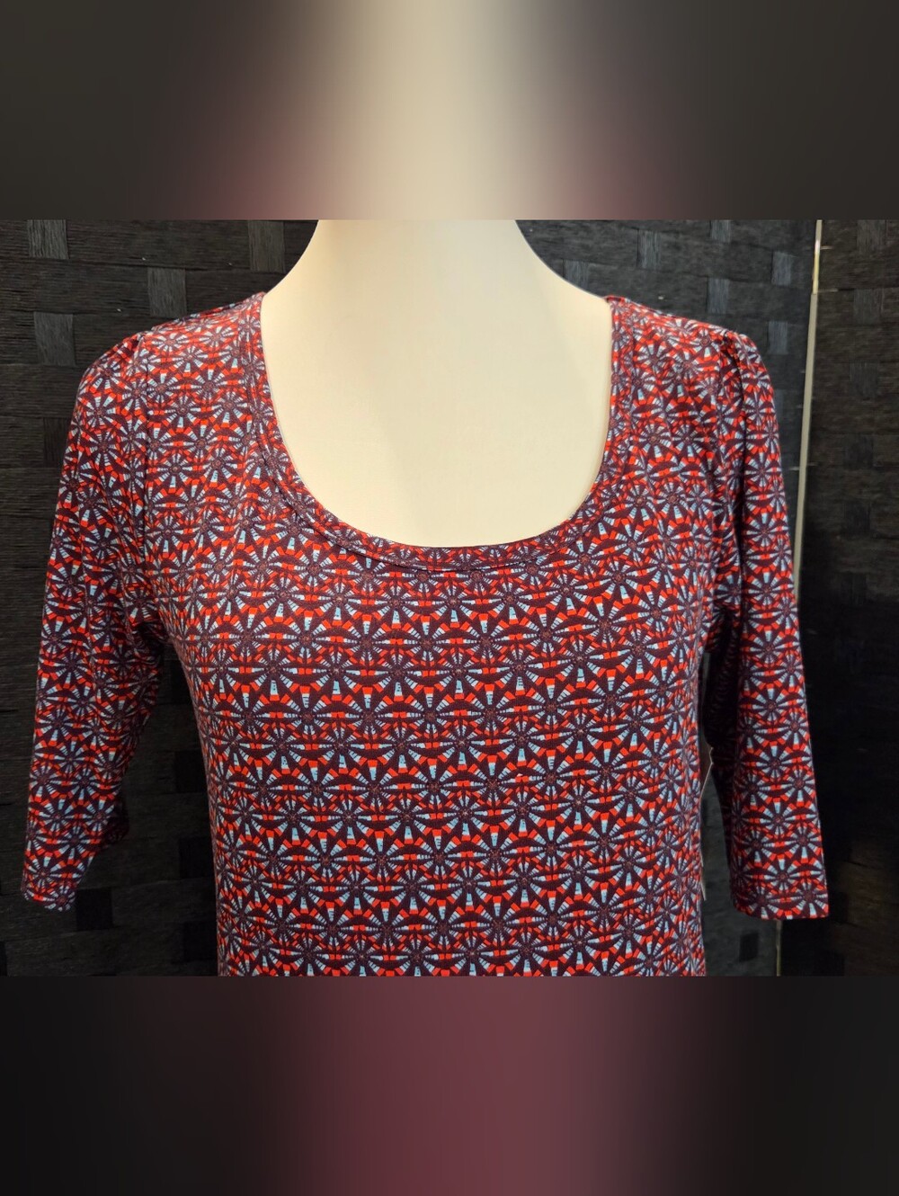 NWT LuLaRoe Dress Bundle Size Large Gray / Black Geometric Red Floral - Picture 4 of 13